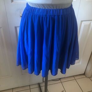 Nike Royal Blue Elastic Waist Tennis Circle Skirt Vintage Dead Stock